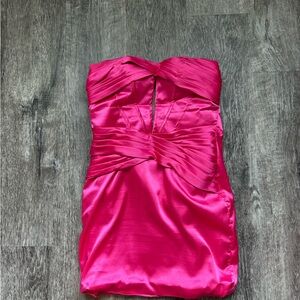Elegant Pink Strapless Dress